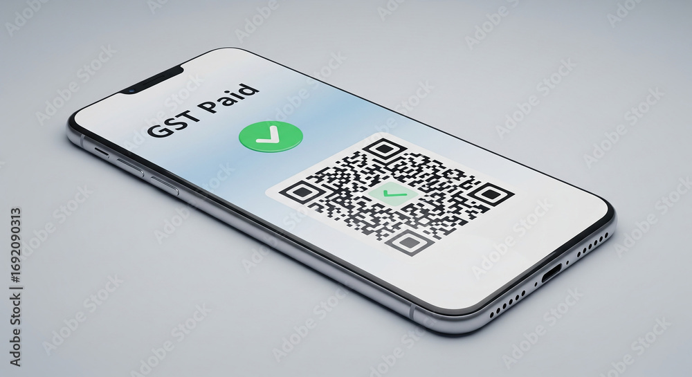 Fototapeta premium QR code payment mobile scan