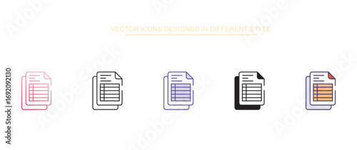 Spreadsheets icon design with white background stock illustration