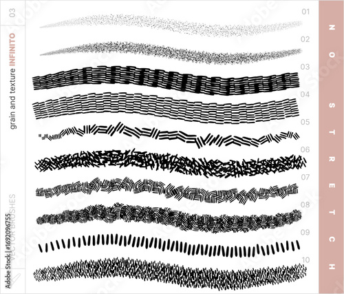 Vector Scatter Brushes. Grain and Texture. No-stretch.