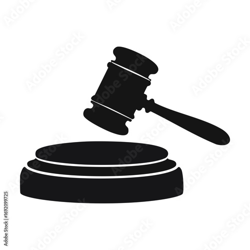 Judge hammer vector symbol