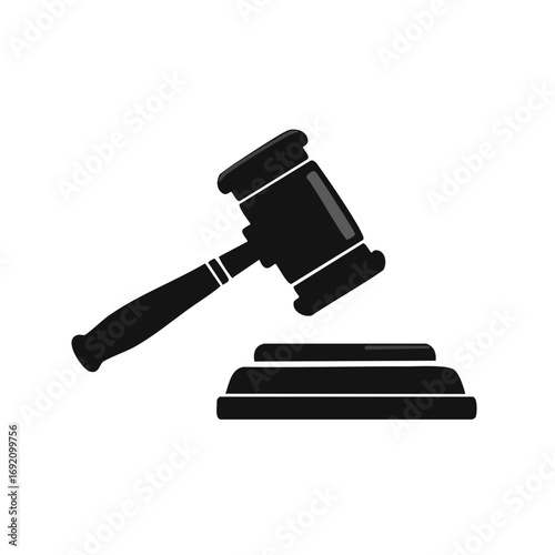Judge hammer and base