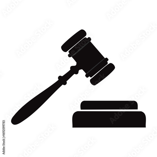 Judge gavel black and white