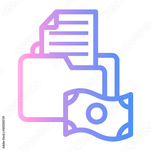money Line Gradient Icon
