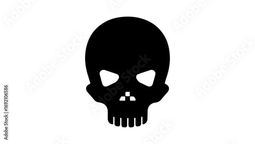 Skull icon with transparent background