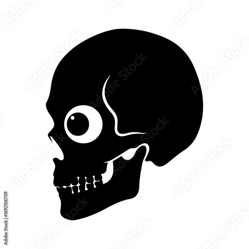 Skull profile with transparent background