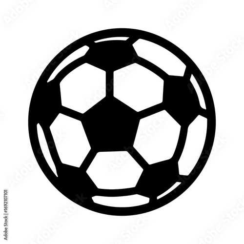Soccer ball icon with transparent background