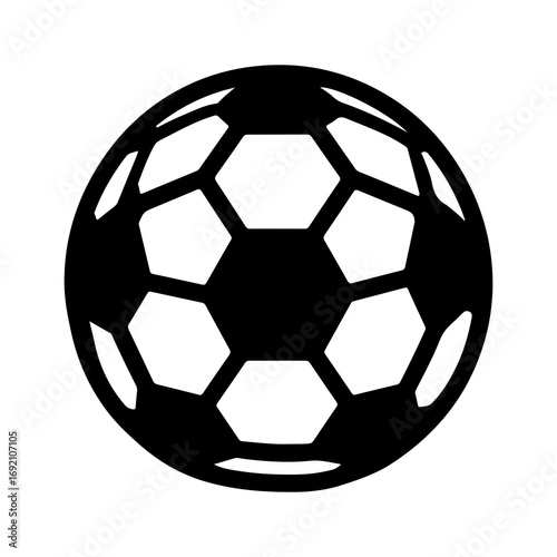 Soccer ball icon with transparent background