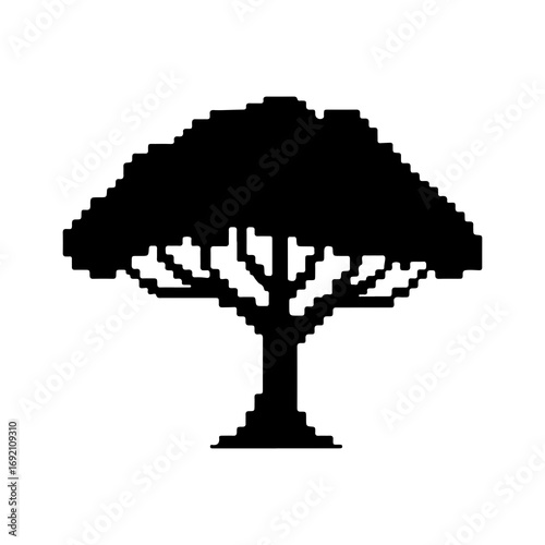 Tree silhouette with transparent background