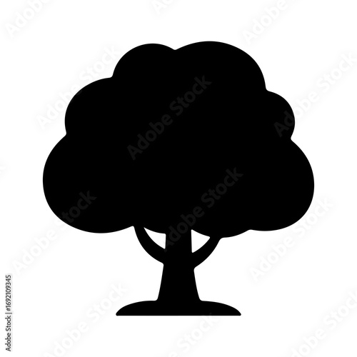 Tree silhouette with transparent background