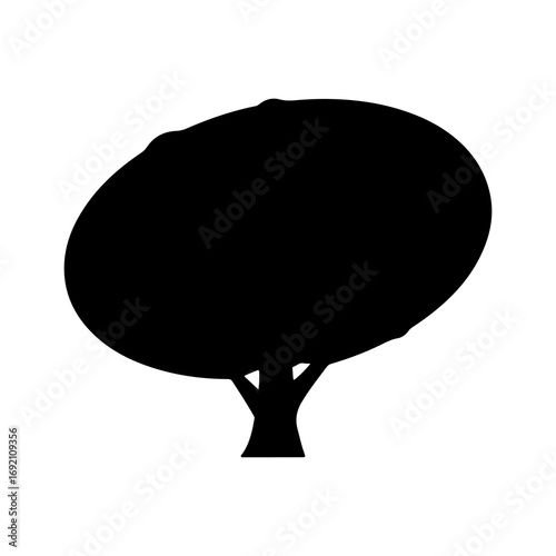 Tree silhouette with transparent background