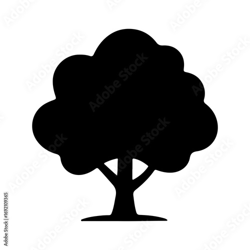 Tree silhouette with transparent background
