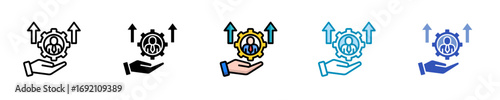 Skill Development  Icon Set Multiple Style Collection