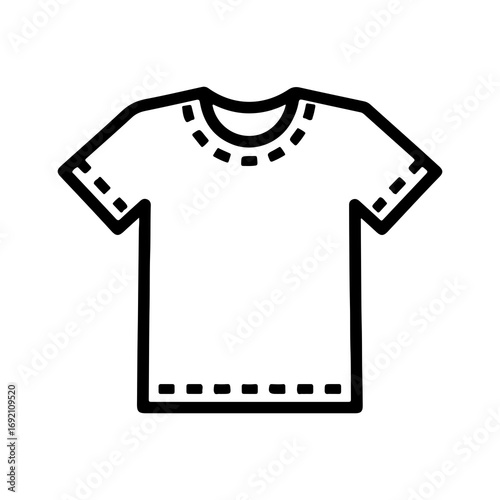 T-shirt outline icon with transparent background