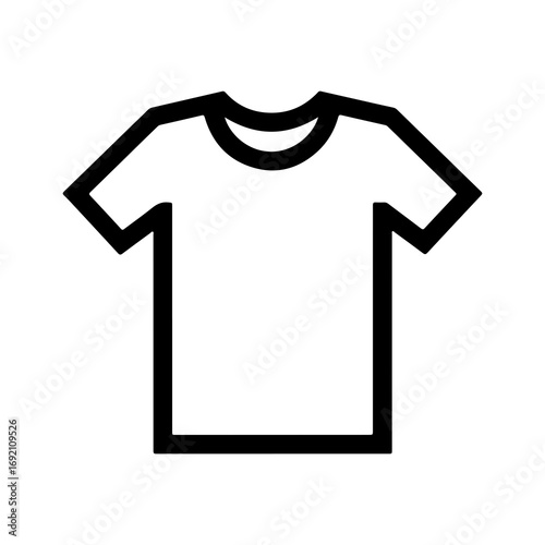 T-shirt outline icon with transparent background