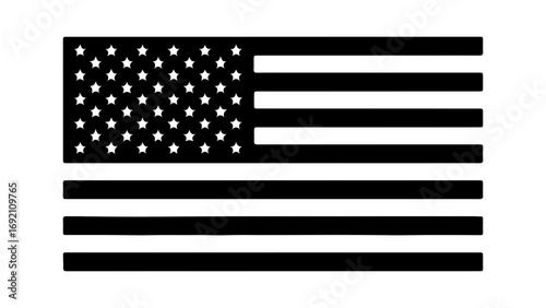 United States flag with transparent background