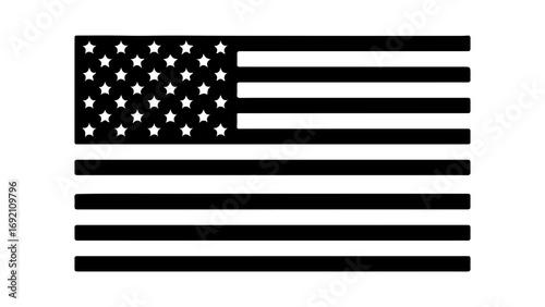 United States flag with transparent background