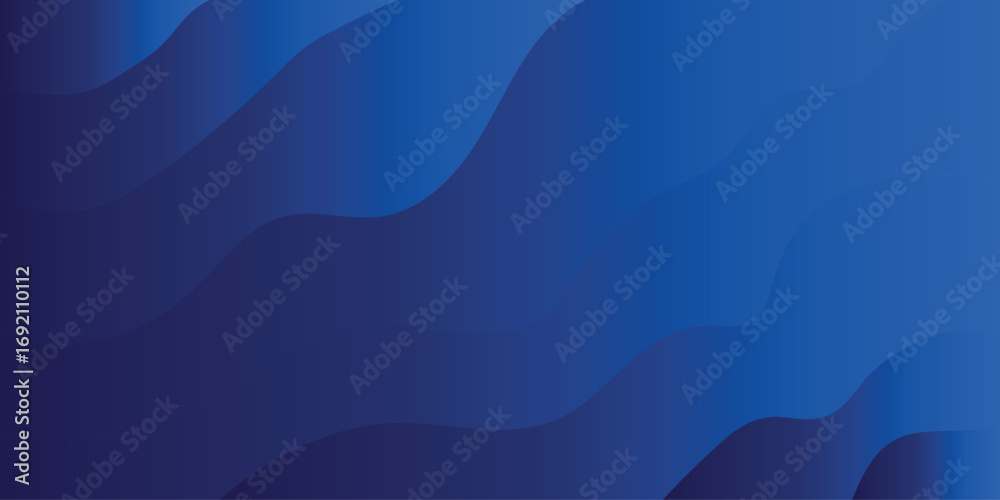 Fototapeta premium Blue gradient wave background