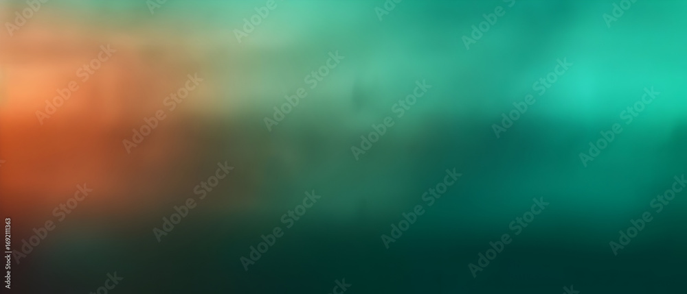 Obraz premium Watercolor background copper to emerald gradient color
