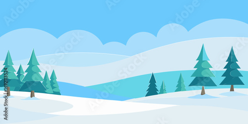 vector graphics, landscape, sky, clouds, forest, mountains, stream, snow, ice, trees, bushes, pine needles, thawed patches, snowdrifts, fjords, meadows, glades, wind, freshness