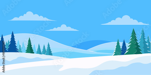 vector graphics, landscape, sky, clouds, forest, mountains, stream, snow, ice, trees, bushes, pine needles, thawed patches, snowdrifts, fjords, meadows, glades, wind, freshness
