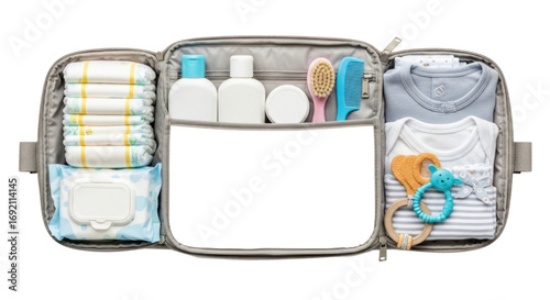 Baby Travel Diaper Changing Bag Isolated PNG