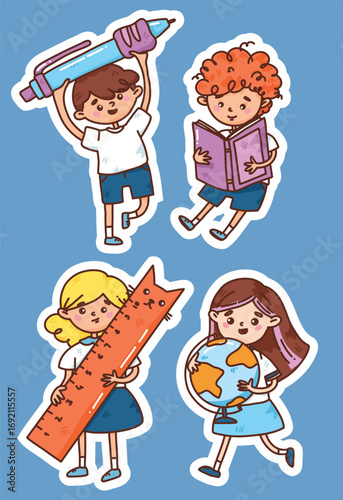 vector set with pupils
