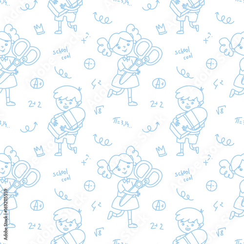vector seamless pattern with pupils