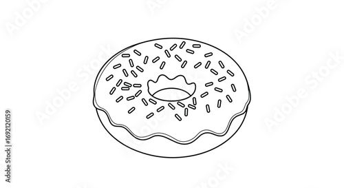 A delicious glazed donut topped with colorful sprinkles perfect for a sweet treat