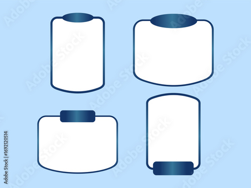 Blank packaging and label template icons for product design