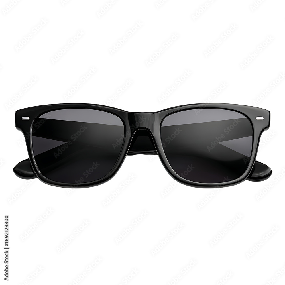 Fototapeta premium Stylish Black Sunglasses : A timeless accessory with dark lenses and a sleek frame perfect for sun protection and adding style