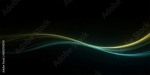 Futuristic blue waves flow with energy and light, creating a stunning abstract background