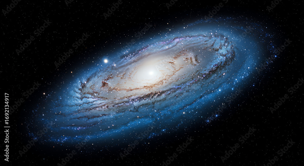 Obraz premium Galaxy in space with stars and light