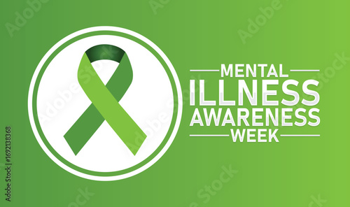 Mental Illness Awareness Week. Background, poster, postcard, banner design.