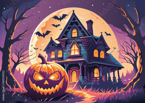 festa di Halloween, gatto nero, cimitero, ossa e zucche 01