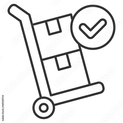 Freight Outline Icon Element For Design