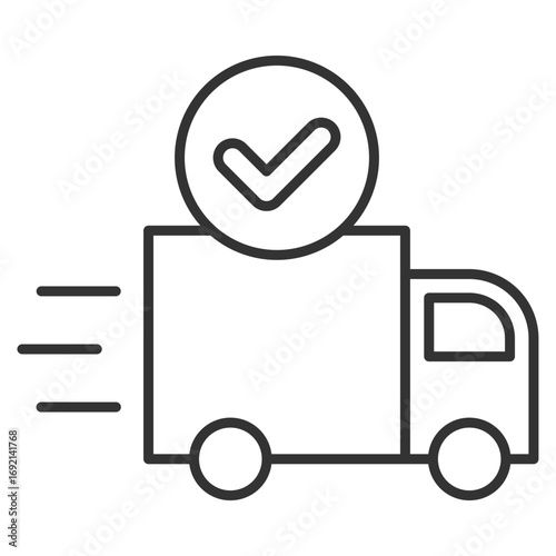Transport Outline Icon Element For Design