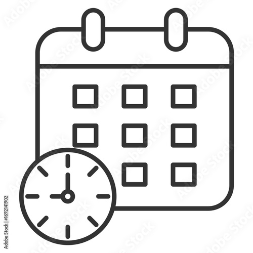 Scheduling Outline Icon Element For Design