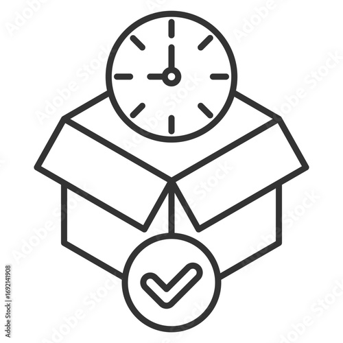 Fulfillment Outline Icon Element For Design