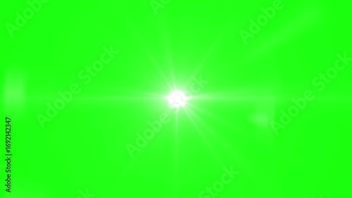 Light leaks transitions on green screen, light defocused light rays flickering light effect. Realistic Optical Lens Flare Effect. 4K Chroma key.