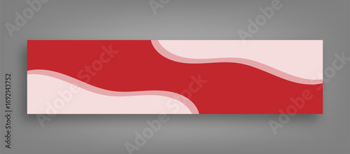 red and white abstract linkedin banner design