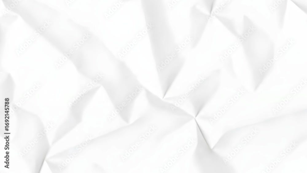 Crumpled White paper texture animated Background Loop 4K. Crumpled ...