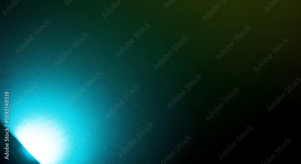 Fototapeta premium Abstract Blue Light with Glowing Particles in Dark Atmosphere