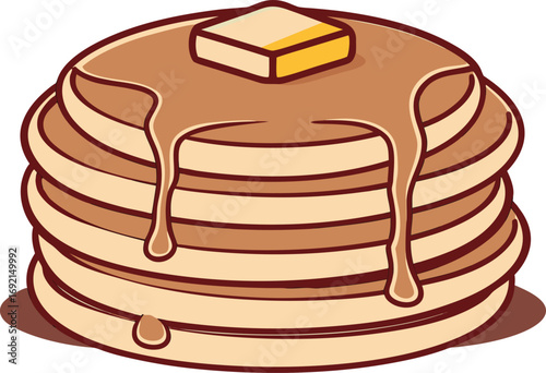 National Pancake Day Celebration Illustration. National Pancake Day Food Artwork. Creative National Pancake Day Design. National Pancake Day Breakfast Illustration. National Pancake Day Dessert Art