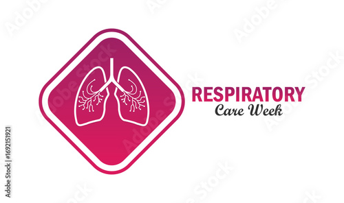 Respiratory Care week. Background, poster, postcard, banner design.
