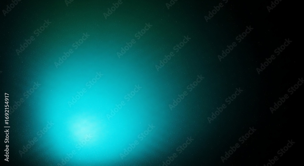Fototapeta premium Glowing Cyan and Teal Gradient Abstract Background with Subtle Particles