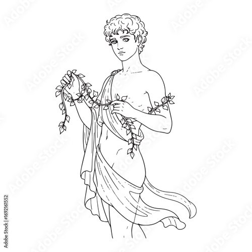 Yearning Pothos Lineart – Pothos Vector Outline Drawing with Mythical Divine Energy – Pothos Drawing – Vector of Pothos – Pothos Outline
