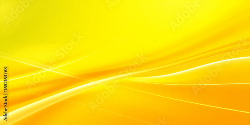 Abstract golden-orange vector background with bright flowing wave lines and a light texture