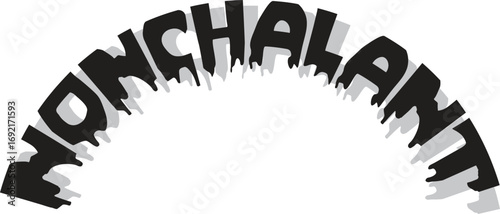PrinStylish "Nonchalant" word art design on a white background.