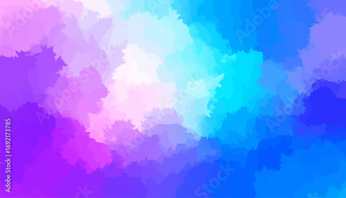 Vibrant Abstract Watercolor Background with Purple and Blue Hues.