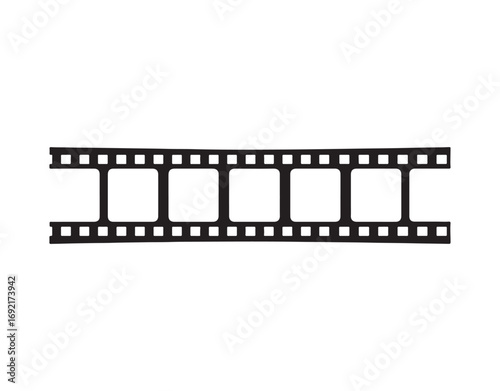 Vector illustration of a film line strip icon in a simple design.

